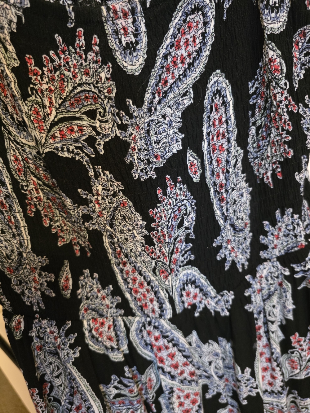 Lane Bryant Paisley Maxi Dress Black Red Blue Size 14/16